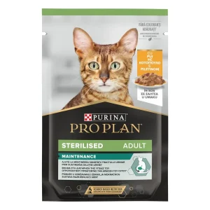 PRO PLAN Sterilized Maintenance, s piletinom, komadići u umaku, 85g