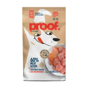 PROOF, Small breed, Piletina s lososom, bez žitarica, za male odrasle pse, 900g