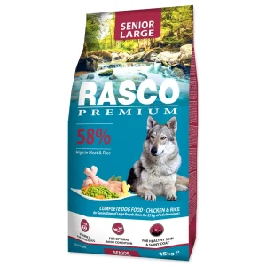 RASCO Premium SENIOR, Large, piletina s rižom, 15kg