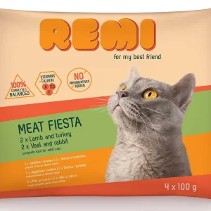 REMI Cat Multipak (2x s janjetinom i puretinom, 2x s teletinom i kunićevinom)