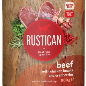 RUSTICAN Govedina s pilećim srcima i brusnicama, bez glutena