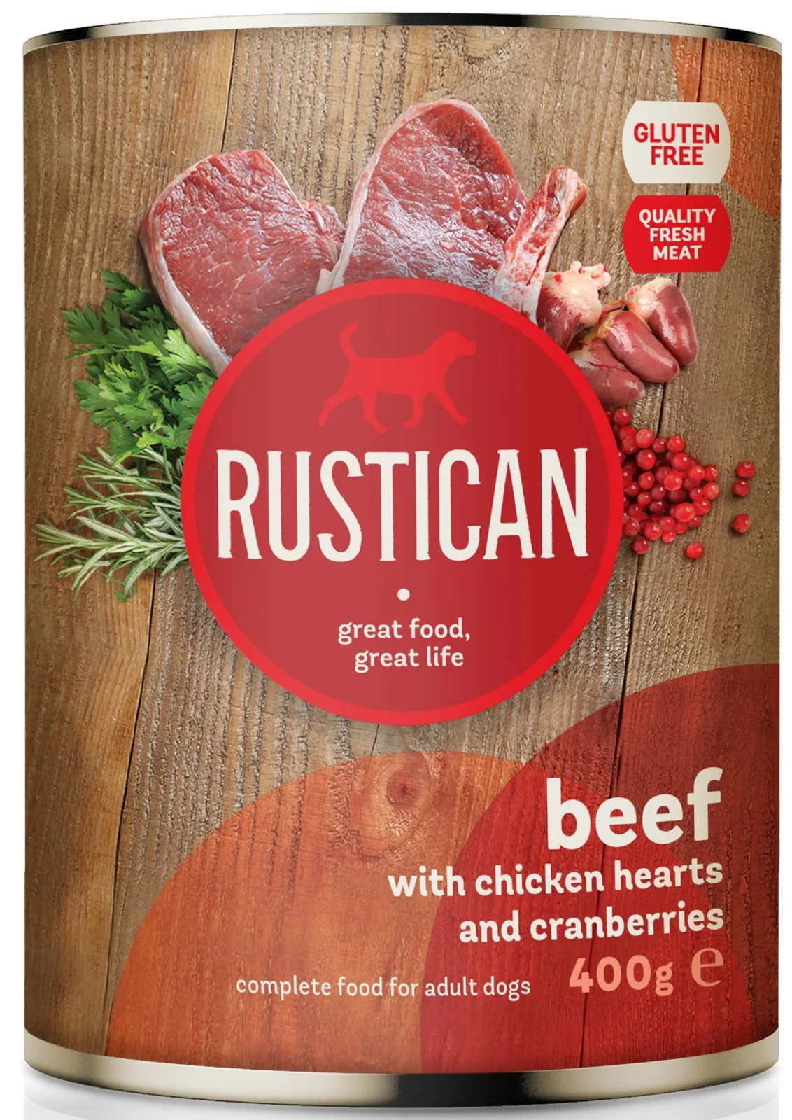 RUSTICAN Govedina s pilećim srcima i brusnicama, bez glutena - Image 2
