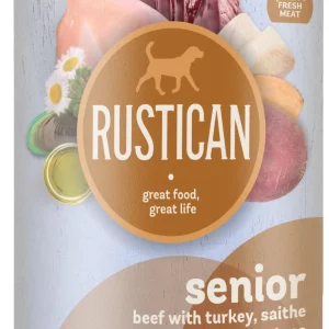 RUSTICAN SENIOR Govedina s puretinom, crnim bakalarom i batatom, bez glutena