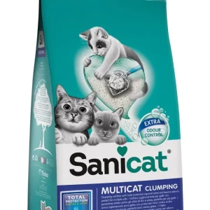 SANICAT Multicat Fresh Air, grudajući mineralni pijesak za mačke, mirisni, 12l