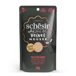 SCHESIR After Dark Velvet Mousse, piletina s govedinom, bez žitarica, 80g