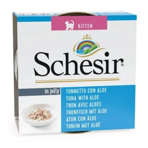 SCHESIR Konzerva za mačiće KITTEN (3-12m.), tunjevina s aloe verom, u želeu, 85g