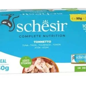 SCHESIR Konzerva za mačke multipack, tunjevina, u želeu, 6x50g