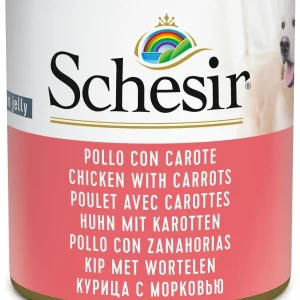 SCHESIR Konzerva za pse Pileći file u želeu s mrkvom, 285g