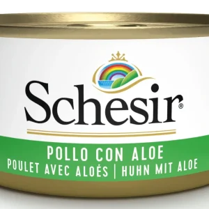 SCHESIR PUPPY Konzerva za štence, Pileći file u želeu s aloe verom, 150g