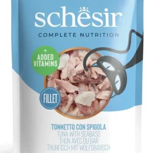 SCHESIR Vrećica za mačke, Tuna s brancinom u želeu, 85g