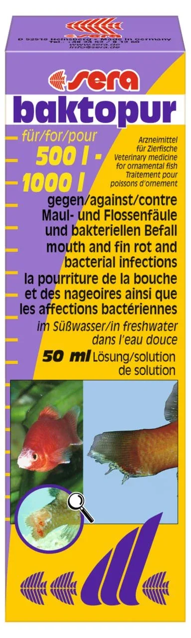 SERA BAKTOPUR protiv bakterijskih infekcija akv. riba, 50ml