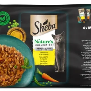 SHEBA Nature izbor peradi u želeu, 4x85g