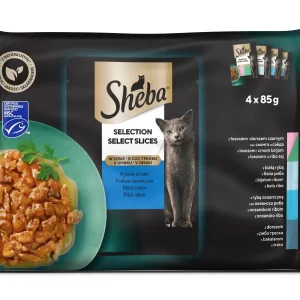 SHEBA Selection Multipack, Izbor ribe u umaku, 4x85g