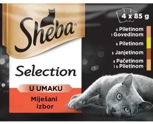 SHEBA Vrećica MIX obrok u umaku 4x85g