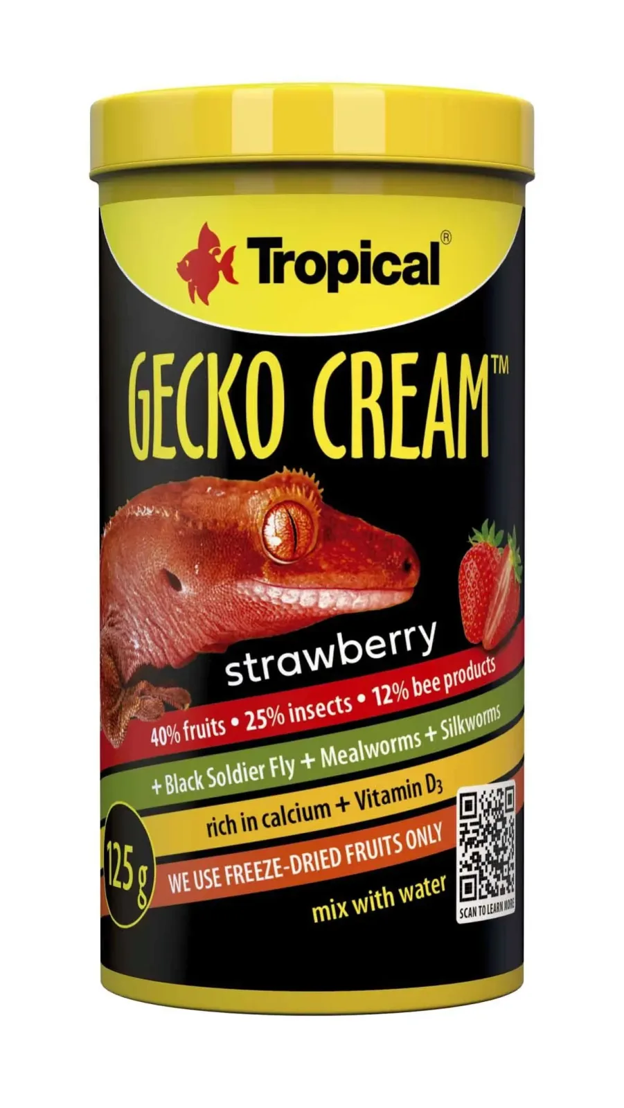 TROPICAL Gecko Cream jagoda, Voćna pasta za hranjenje gmazova,100ml