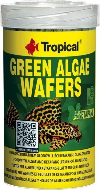 TROPICAL Green Algae Wafers, hrana u obliku tonućih tableta za biljojede,100ml
