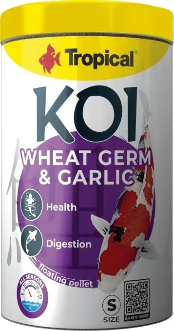 TROPICAL Koi Wheat Germ & Garlic,hrana za mlađe koi šarane i zlatne ribe,1000ml