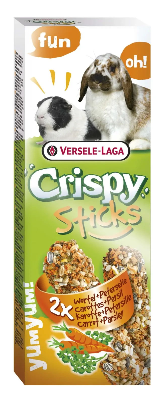 VERSELE-LAGA Crispy Sticks, štapići za kuniće i zamorčiće, mrkva i peršin 2kom/1