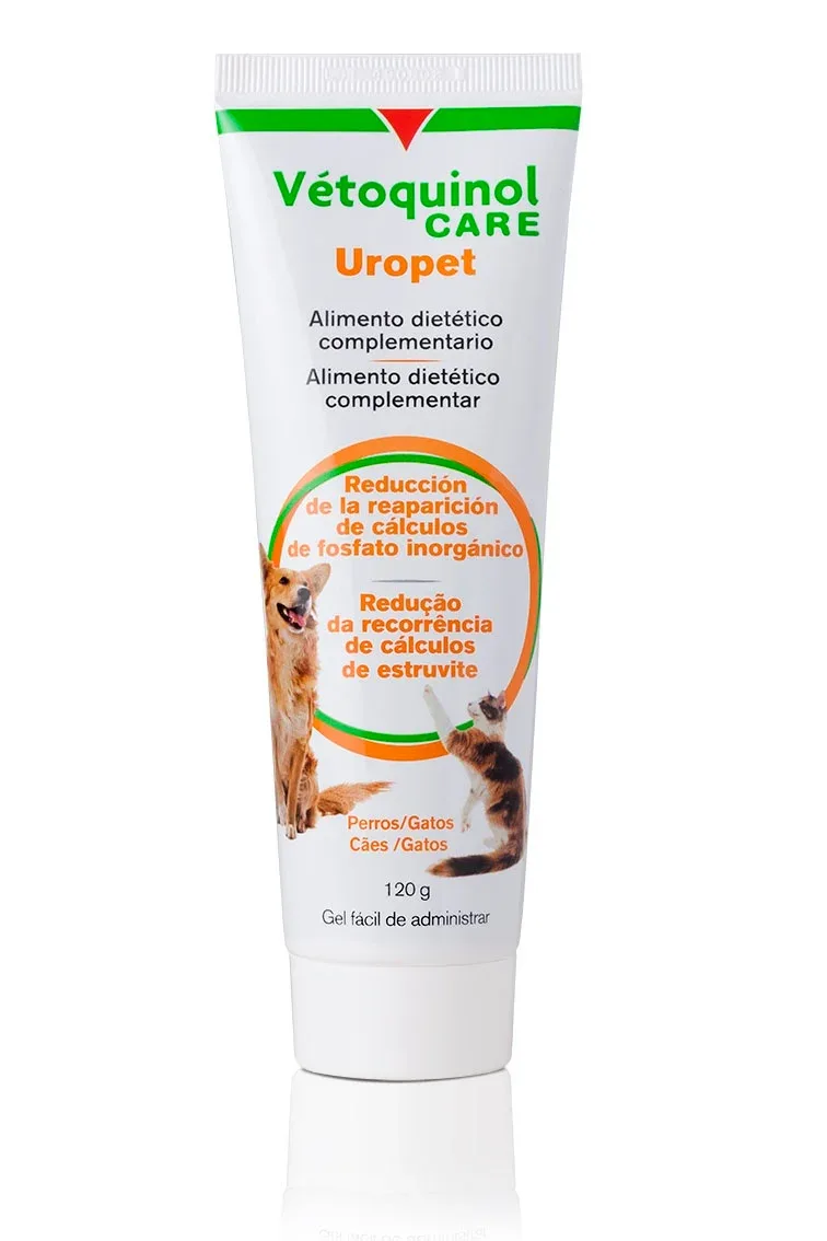 VETOQUINOL Uro-Pet® gel protiv struvitnih kamenaca mačaka i pasa 120g