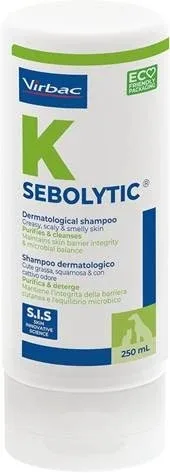 VIRBAC Sebolytic šampon za masnu i suhu perutavu dlaku pasa i mačaka, 250ml - Image 2