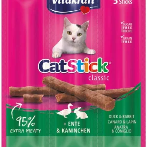 VITAKRAFT Cat Stick Classic, štapići s pačetinom i kunićevinom, 3 kom/18g