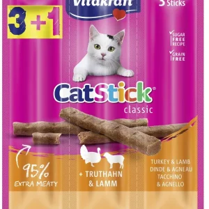 VITAKRAFT Cat Stick Classic, štapiići s puretinom i janjetinom, 24g/3+1 BONUS