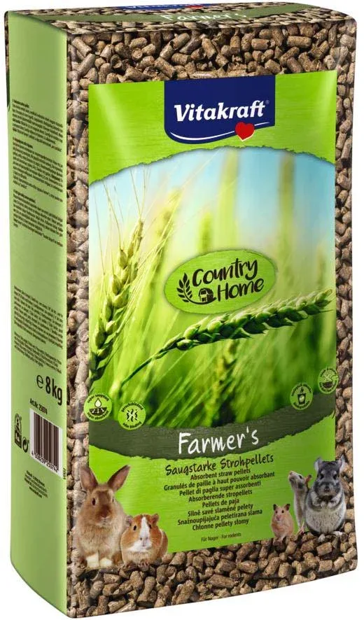 VITAKRAFT Farmer's, peletirana slama, stelja za glodavce, 8 kg