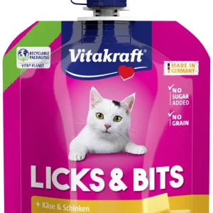 VITAKRAFT LICKS & BITS, ham&cheese, 60g