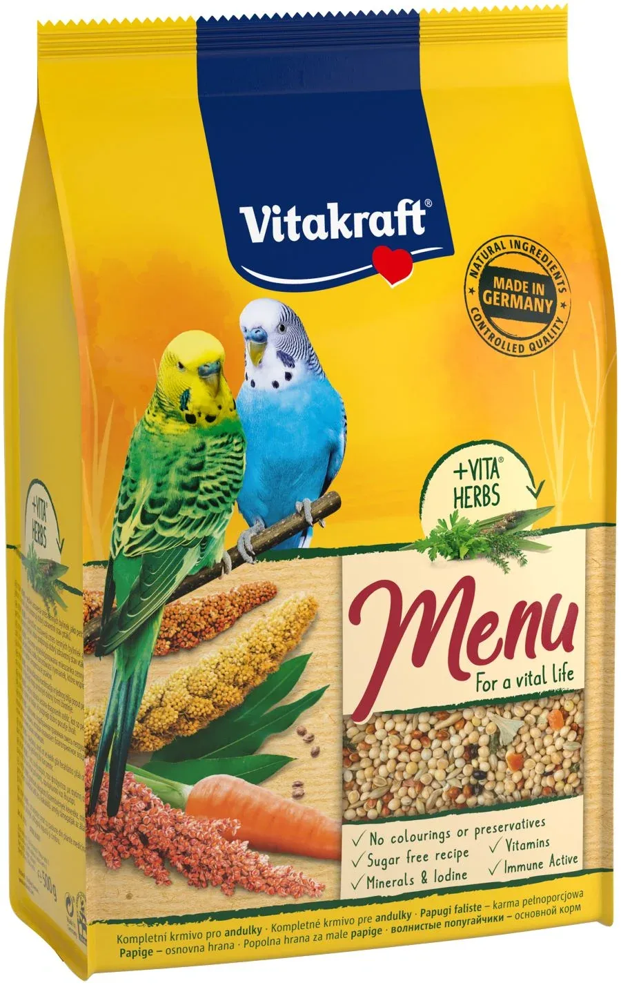 VITAKRAFT Menu, hrana za male papige, 500g