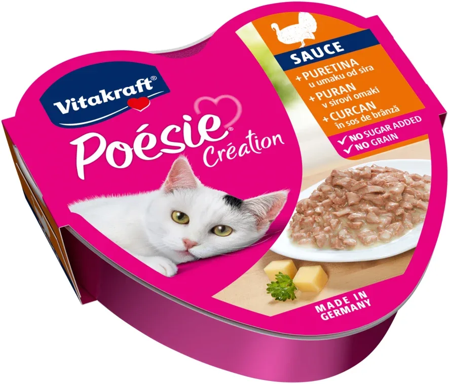 VITAKRAFT Poesie DeliSauce, s puretinom i sirom, u umaku, 85g