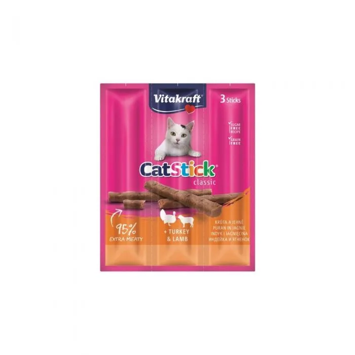 Vitakraft poslastica za mačke Cat Stick Mini puran i janjetina, 18 g