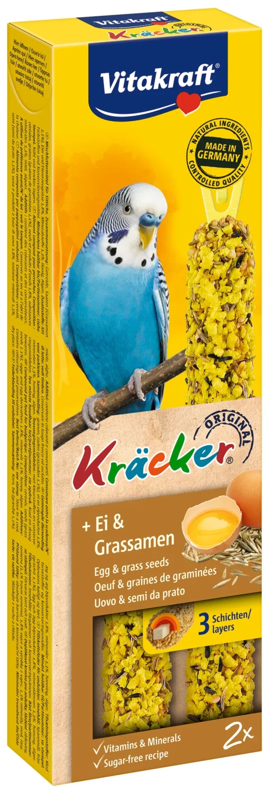 VITAKRAFT Štapići s jajima, za male papige, 2kom (54g)