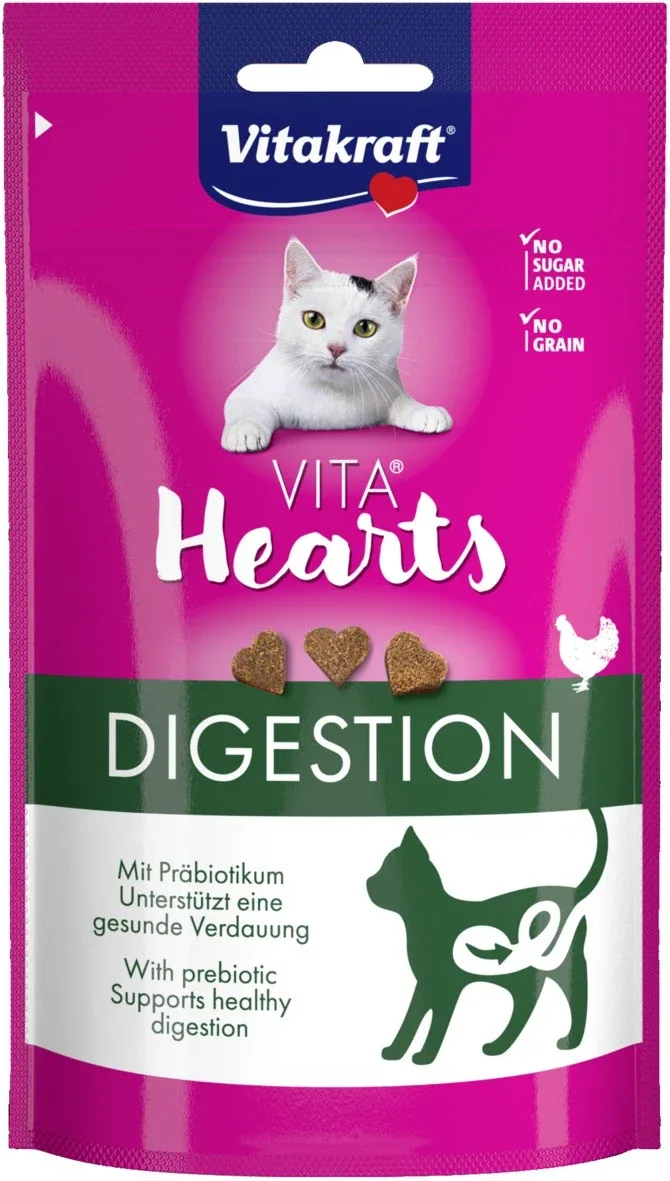 VITAKRAFT Vita Hearts Digestion, poslastice za mačke s piletinom, 40g