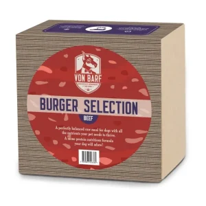 Von BARF Burger Selection, govedina, sirova zamrznuta hrana za pse, 5x200g