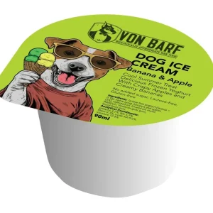 Von BARF Sladoled za pse, banana & jabuka, 90ml