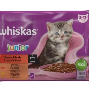WHISKAS Vrećica JUNIOR Klasični izbor Junetina 4x85g