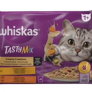 WHISKAS Vrećice Tasty Mix Kremasta kreacija, 4x85g