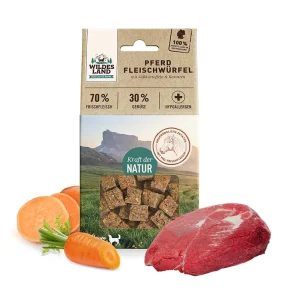 Wildes land Dog Snack mesne kocke od konjetine 100g