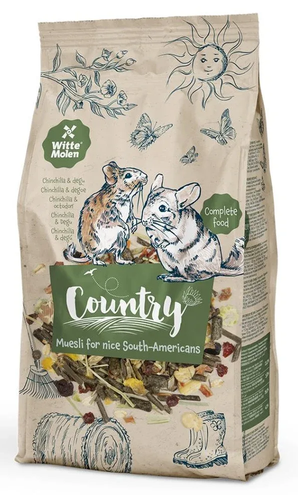 WITTE MOLEN Country, potpuna hrana za činčile i degue, 850g