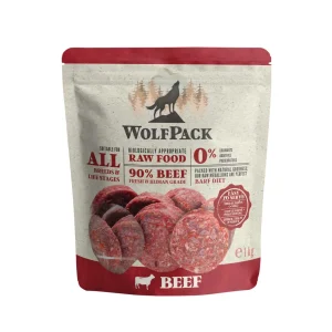 WOLFPACK BARF Medaljoni govedina, sirova zamrznuta hrana za pse, 1kg