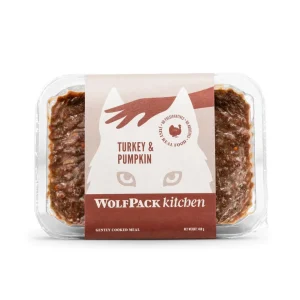 WOLFPACK Kitchen Puretina s tikvom, kuhana zamrznuta hrana za pse, 400g