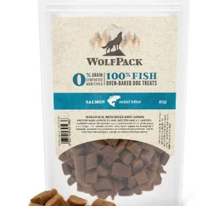 WOLFPACK Mini bites, 100% losos, pečeno meso, bez žitarica, 85g