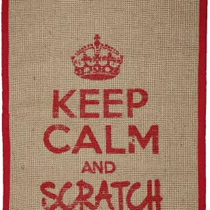 WOUAPY Keep Calm prostirka za grebanje, pravokutna, 60x38cm, crvena